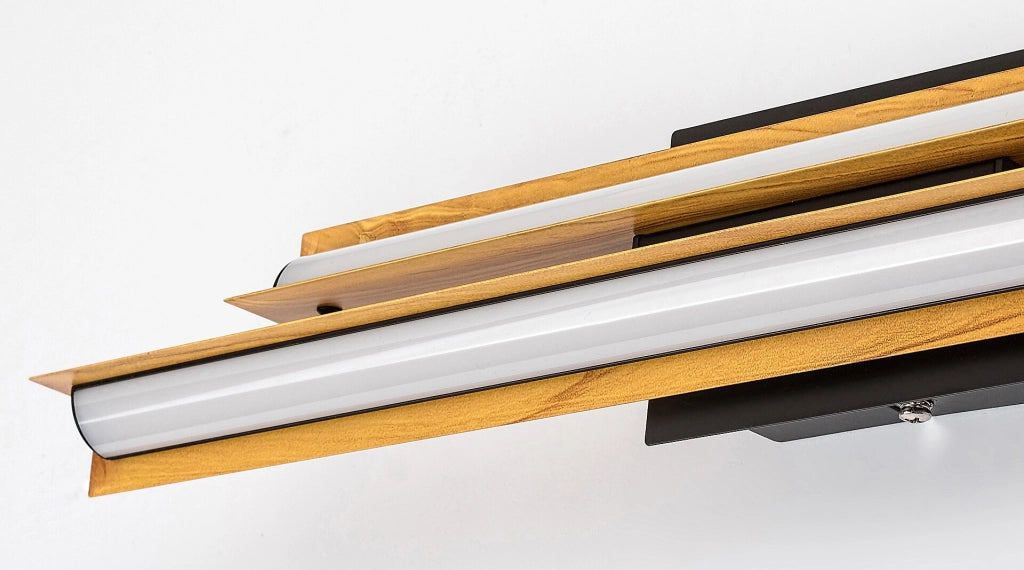 Lampada parete/soffitto LED 12W nero opaco Remiel Rabalux