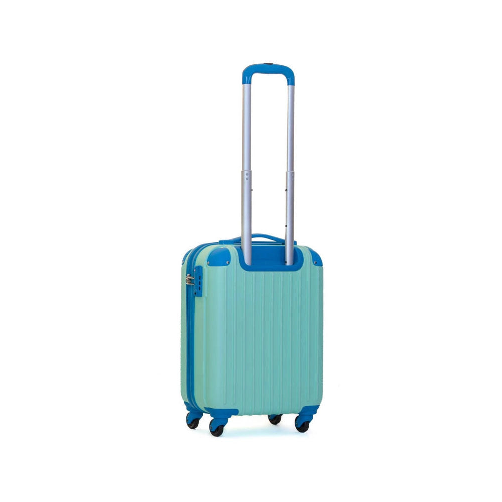 Trolley Valigia Rigido Bagaglio a Mano in ABS 4 TSA Ruote Ravizzoni Luna Verde Acqua