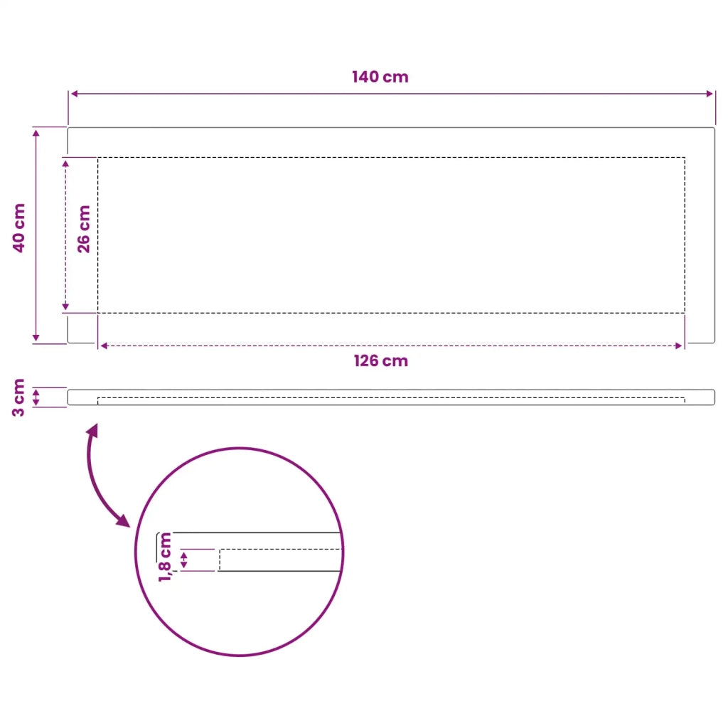 Piano del Tavolo Rettangolare 90 x 50 x 3,5 cm Rettangolare 938220