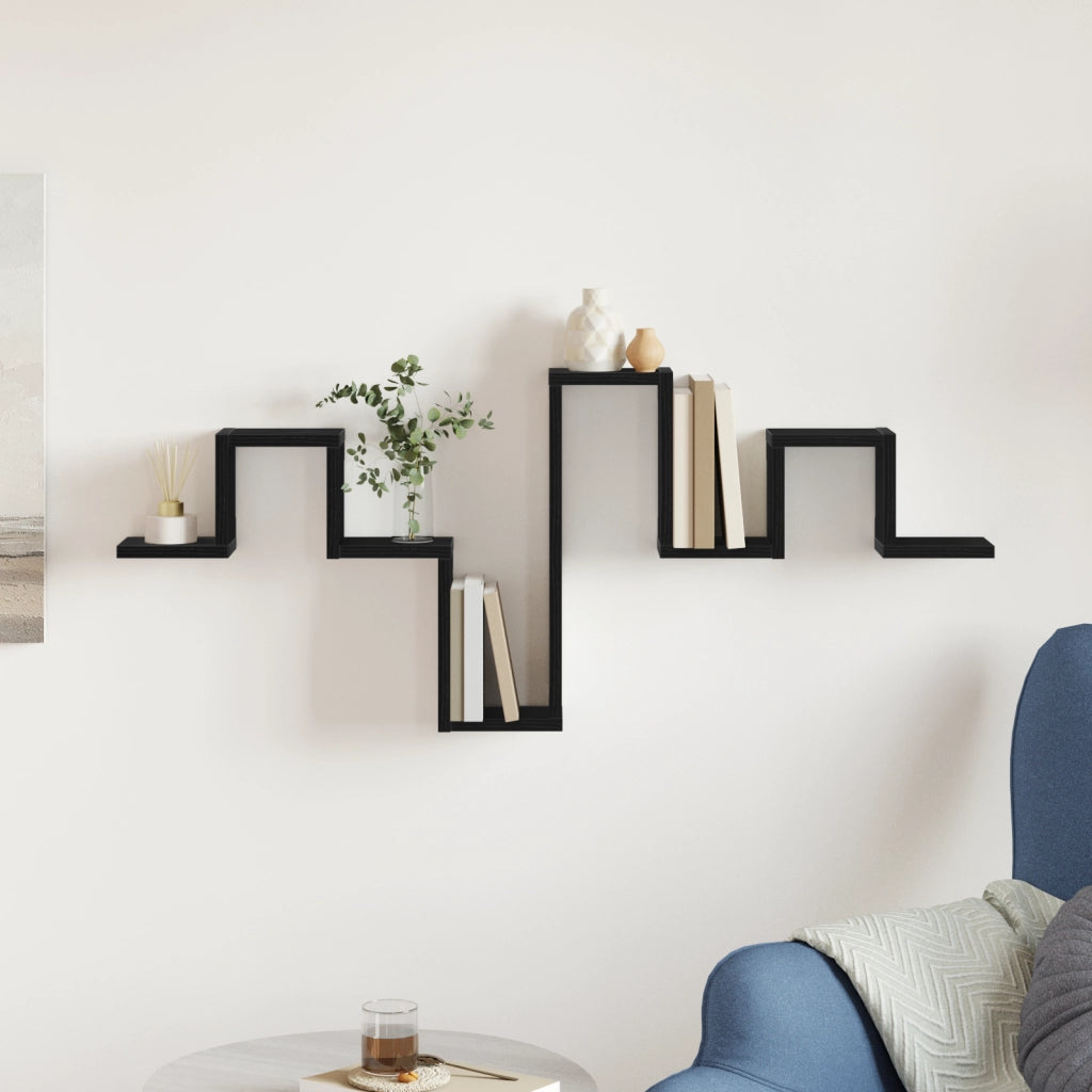 Mensola a parete in rovere nero 104,5x10x43 cm in legno ingegnerizzato