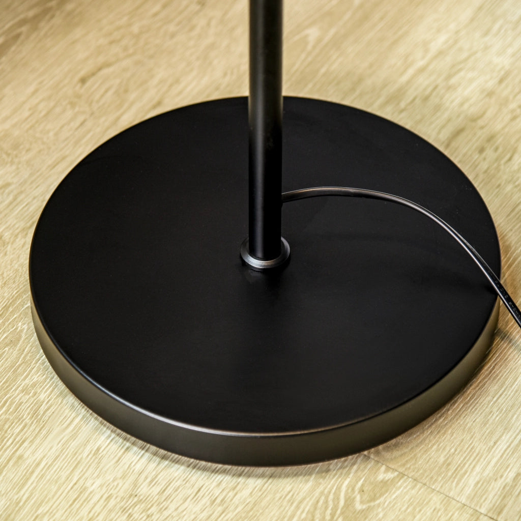 Lampada da terra 3 luci orientabile stile industriale ¨C zephmum ¨C nero acciaio 38x28x169 cm