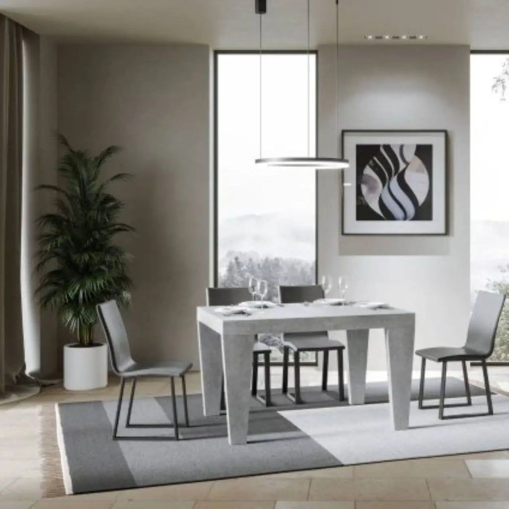 Tavolo allungabile 140/244x90 cm Spimbo Premium colore cemento