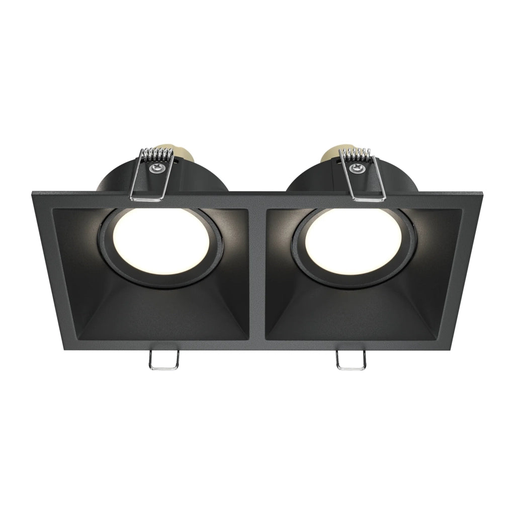 Maytoni Lampada da Incasso Dot 2 luci GU10 nero alluminio