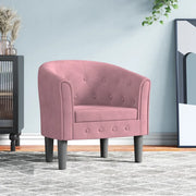 Divano Sedia-Poltrona Cabriolet Rosa in Velluto 895312
