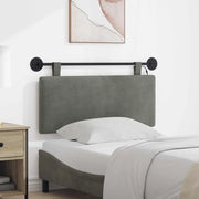 Testiera sospesa Con luce LED Grigio Chiaro Tessuto in Cords 3424290
