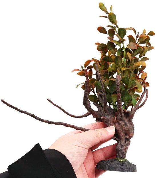 Decorazione per Acquario Kunstplanten - Pianta in Plastica per Acquario - Progettata per essere Naturale - Verde - Ornamenti per Acquario - Adatto per