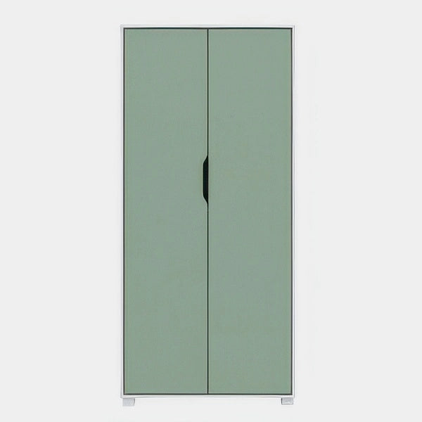 Mobile Multiuso Verde Salvia 78 x 36 x h 170 cm a 2 Ante con Piedi in Plastica