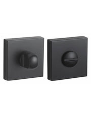 Coppia di rosette quadrate 50 x 50 mm con chiusura WC, nero opaco – THIRARD