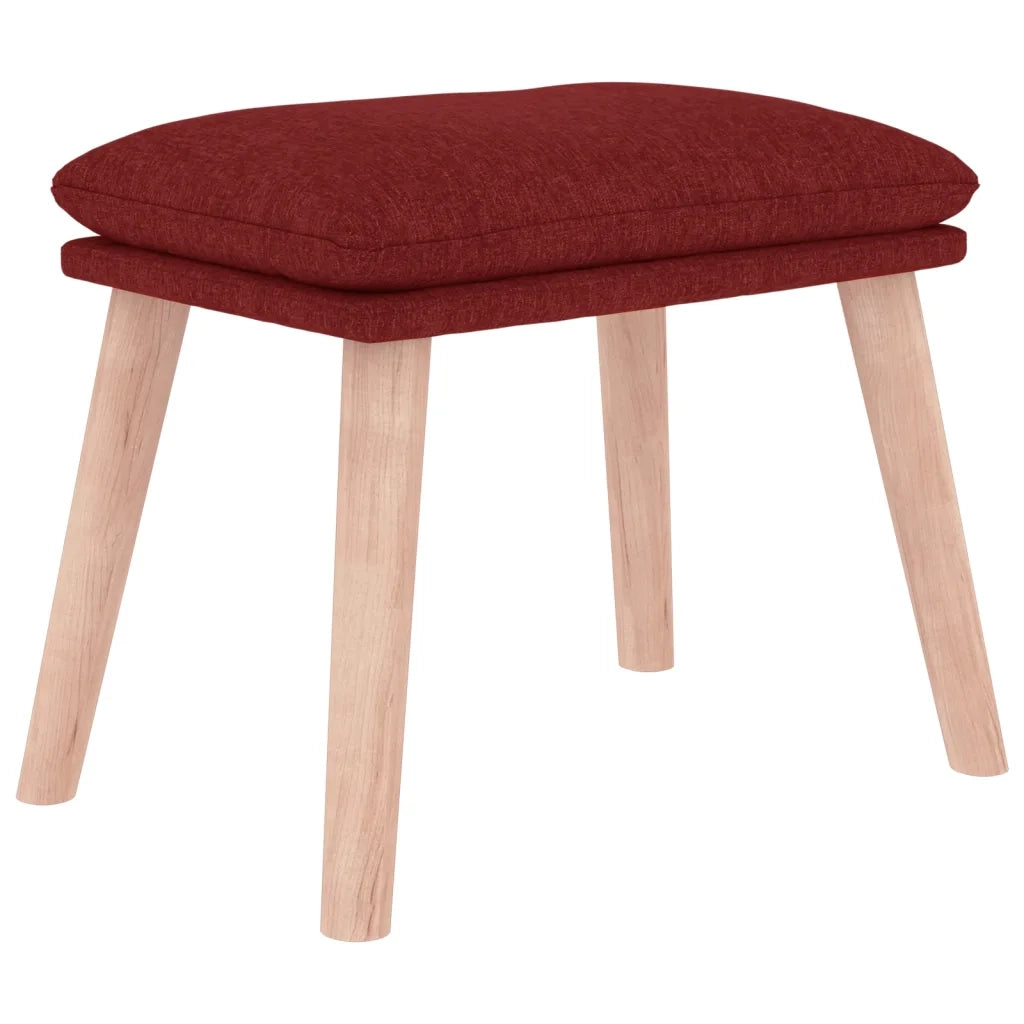Poggiapiedi Rosso Vino 45x29,5x35 cm in Tessuto 341432