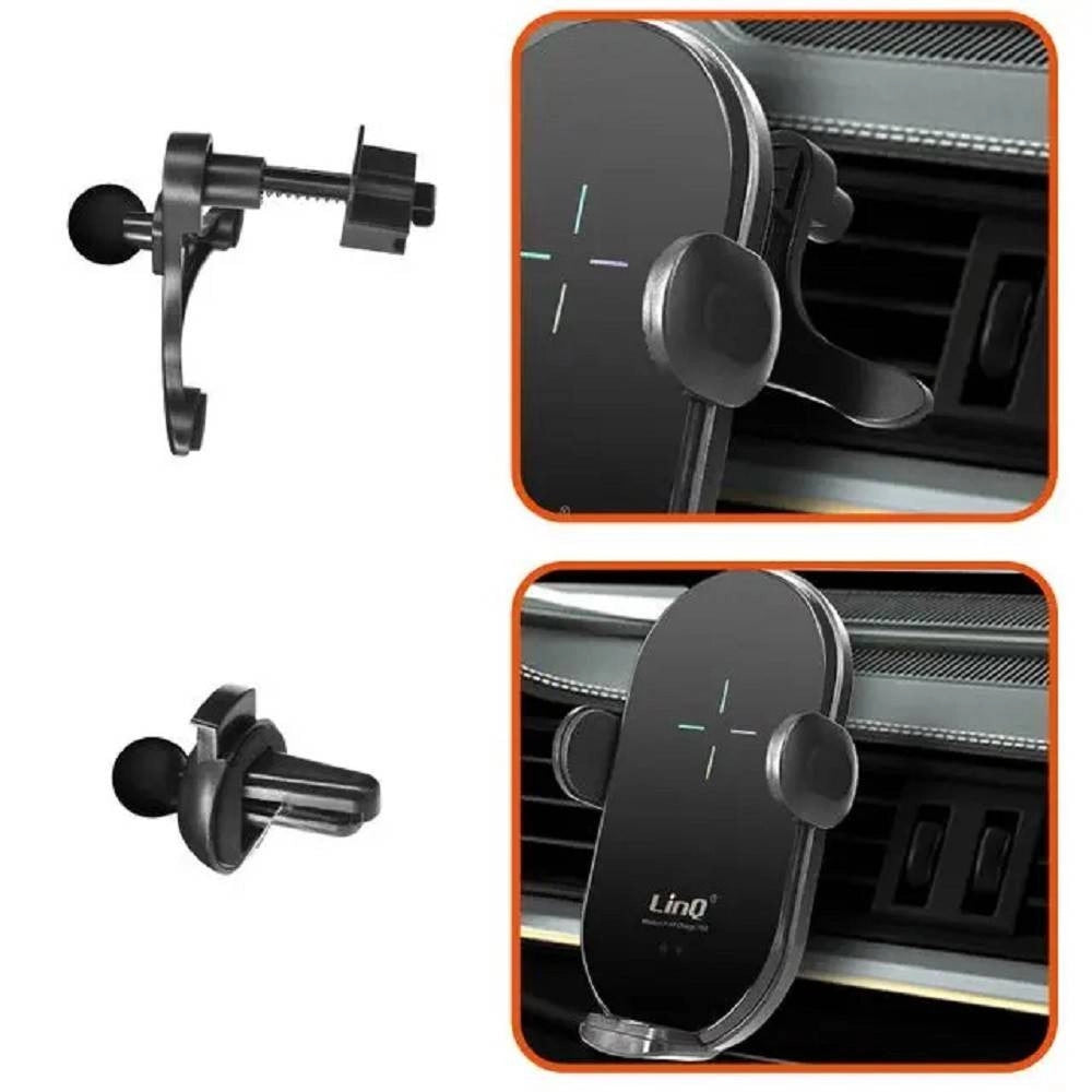 Trade Shop - Set Caricabatteria Wireless Per Auto 15w Smartphone 3 Connettori Magnetici Jjt963 -
