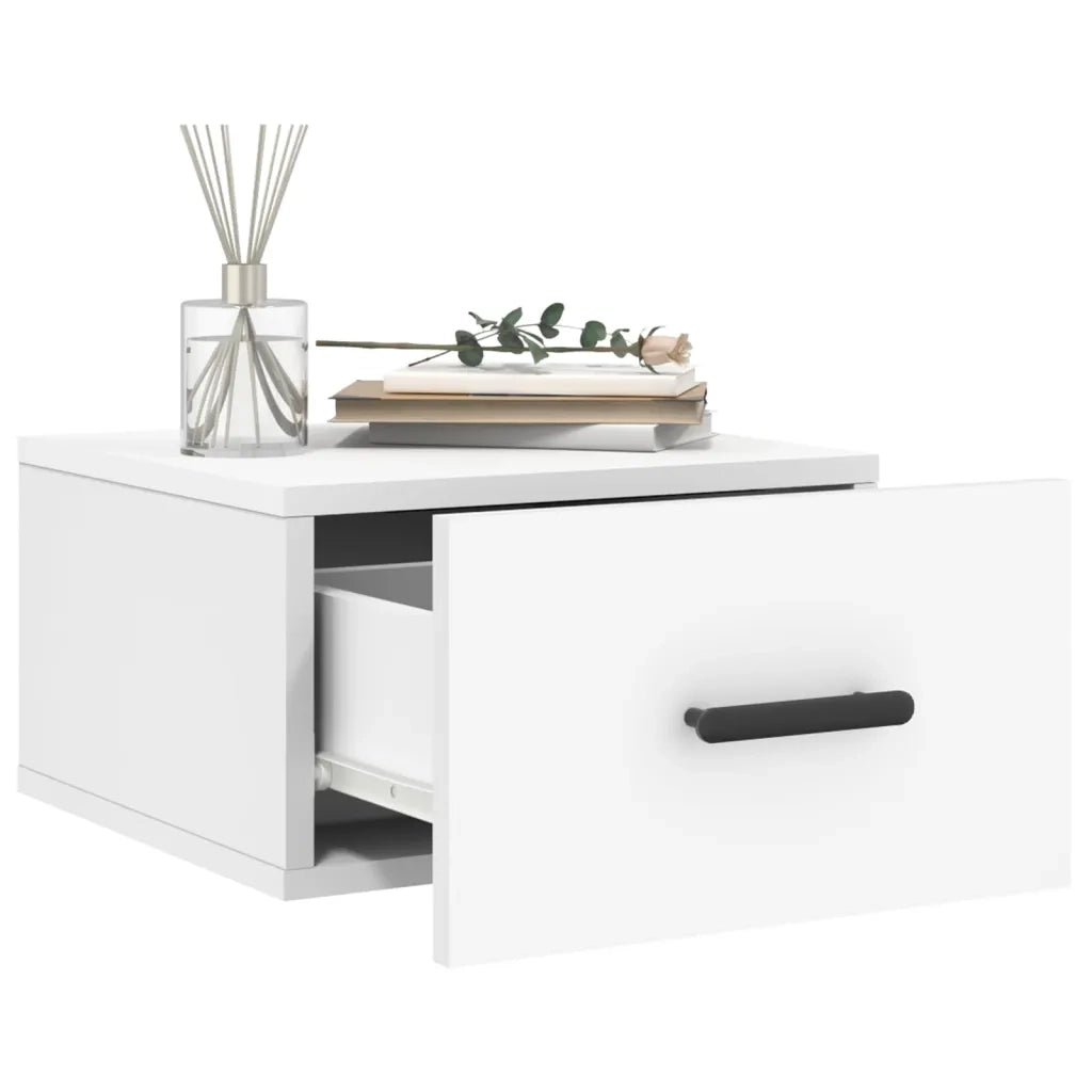 Comodini a Muro 2 pz Bianchi 35x35x20 cm 829837