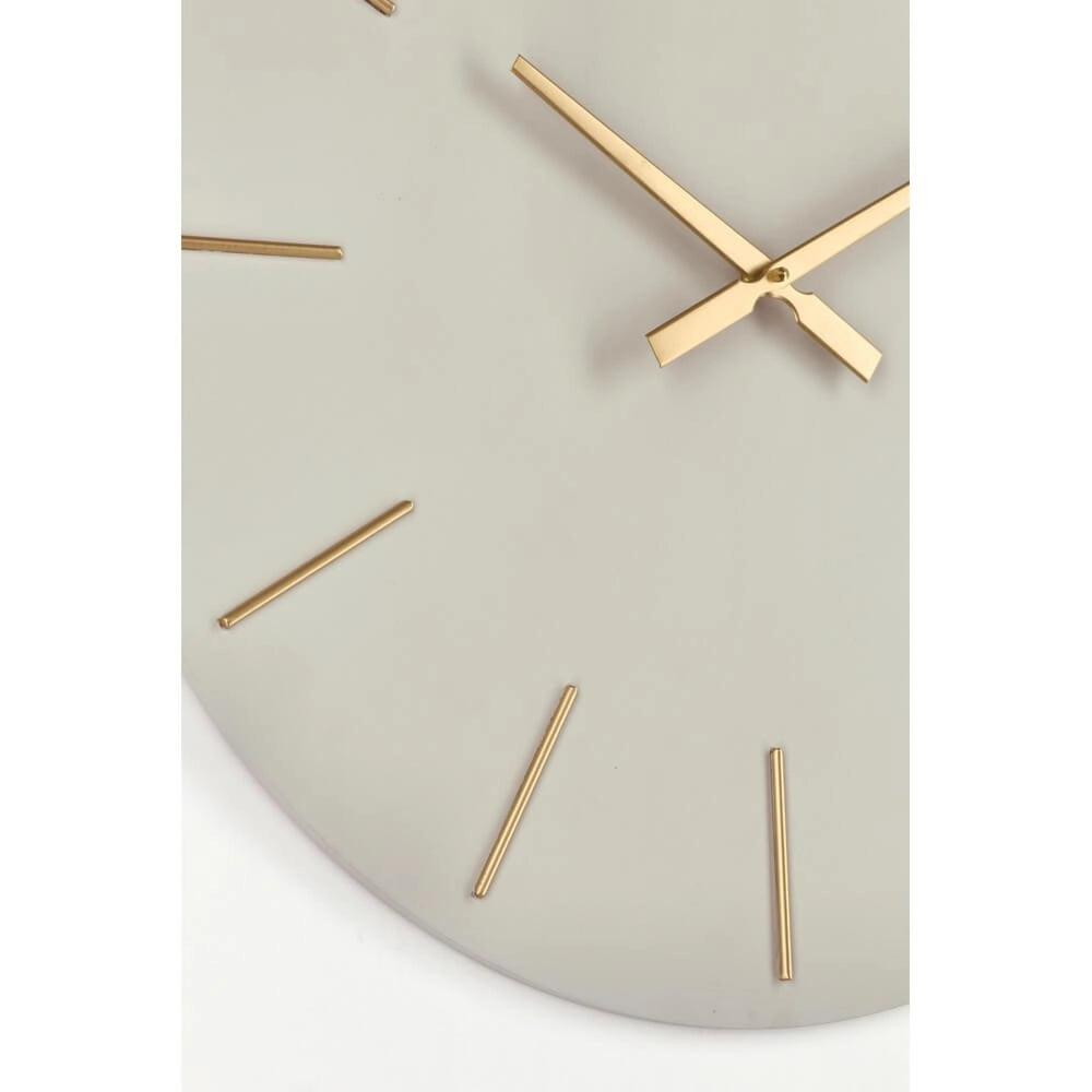 Orologio da Parete Rotondo in MDF con Dettagli Dorati 60cm - TIME