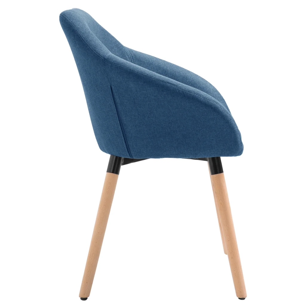 Sedie da Pranzo 4 pz Blu in Tessuto 278411