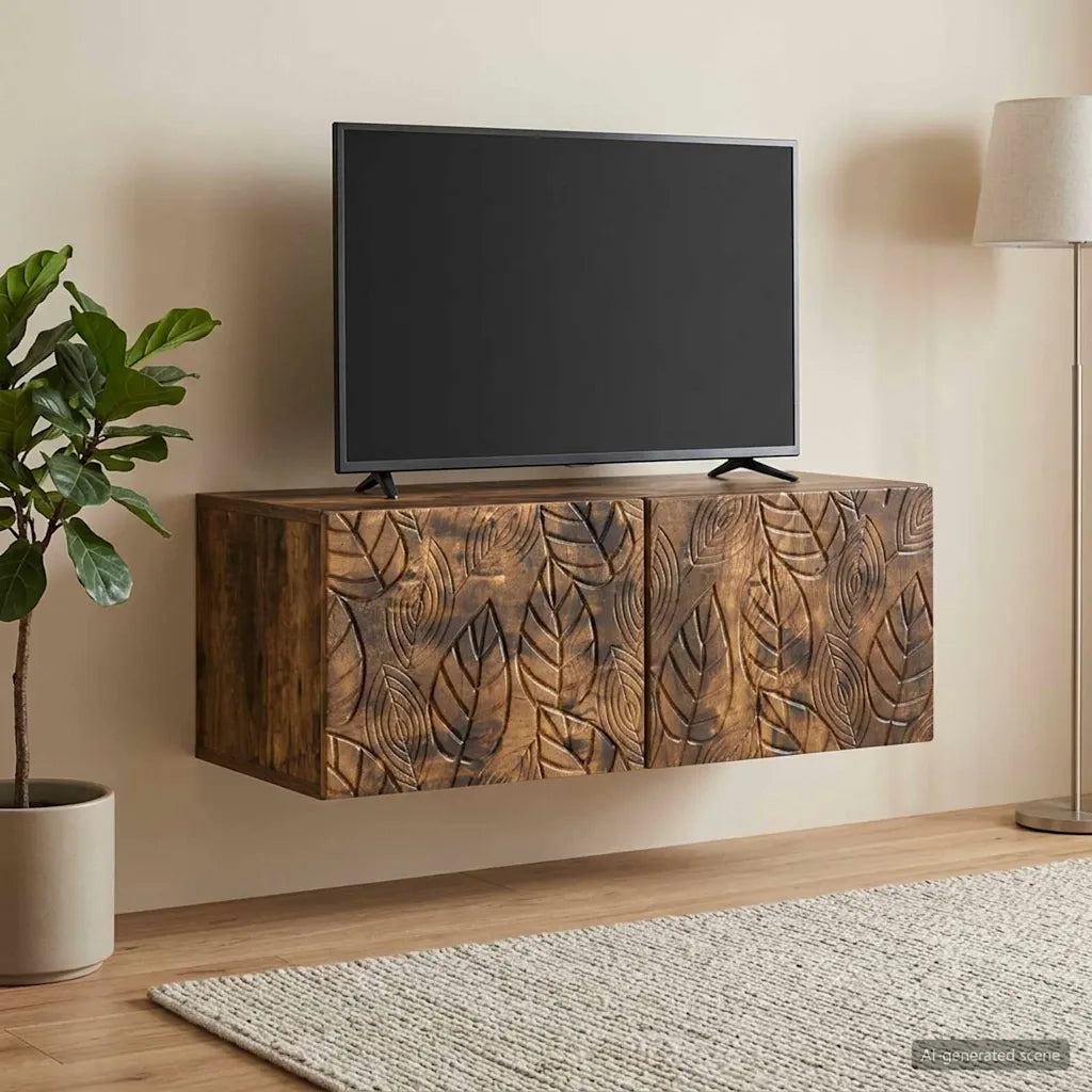 Mobile Porta TV da Muro 98 x 41 x 30 cm Rovere Fumo 898870