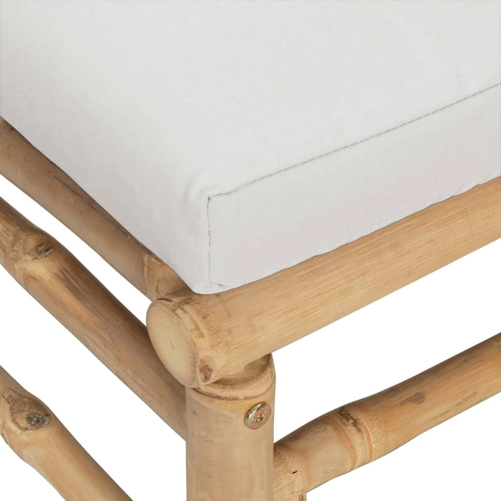 Set di mobili da giardino per esterni 8 pezzi con cuscini in bambù grigio chiaro 02_0017588