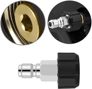 Adattatore per pompa ad alta pressione - Rapido da smontare - Duraturo e resistente - Nero - Adattatore M22 - Utile per uso domestico - 2 Ongeri -