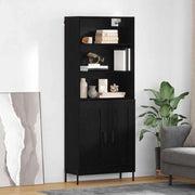 Credenza Rovere nero 69,5 x 34 x 180 cm Legno multistrato