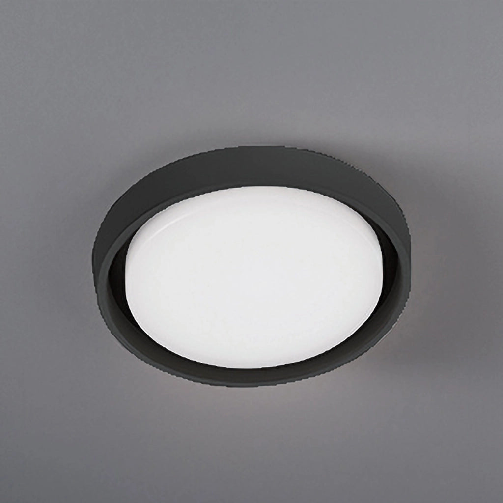 Alu Lampada da Parete e Soffitto a LED, Design Moderno in Alluminio pressofuso, Colore Grigio Scuro, Diametro 27 cm, Protezione IP54 per Esterni