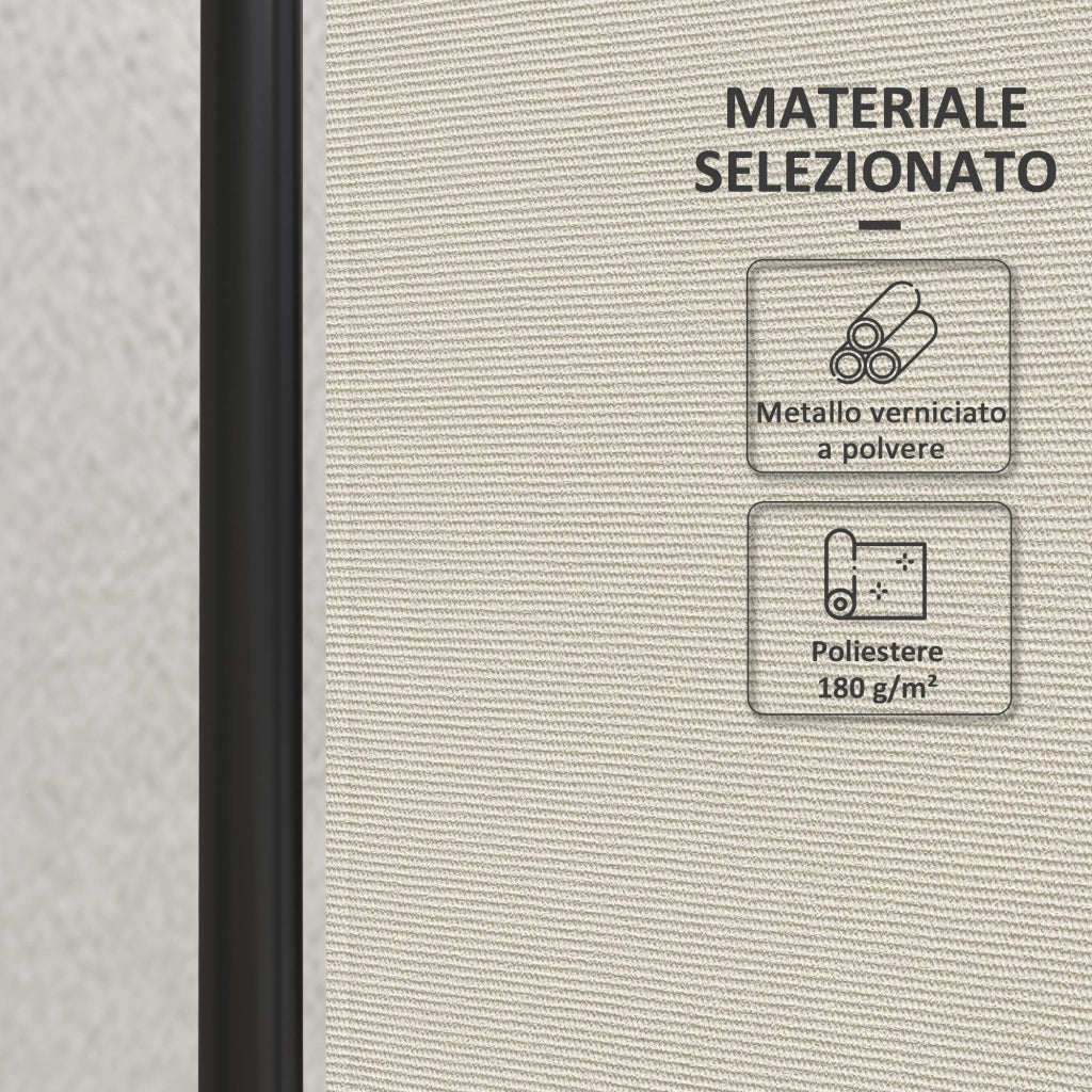 Paravento Pieghevole 4 Pannelli ¨C zephmum ¨C 221x50x172 cm Crema