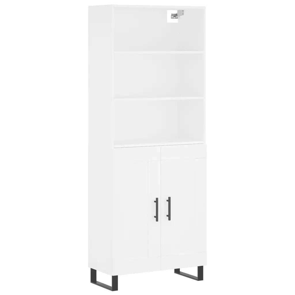 vidaXL Credenza Bianca 69,5x34x180 cm in Legno Multistrato