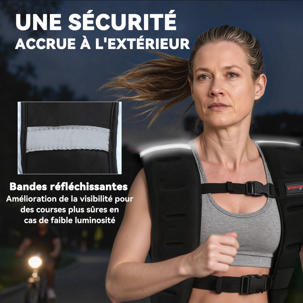 Gilet zavorrato 5 kg ¨C zephmum ¨C nero 43x33 cm