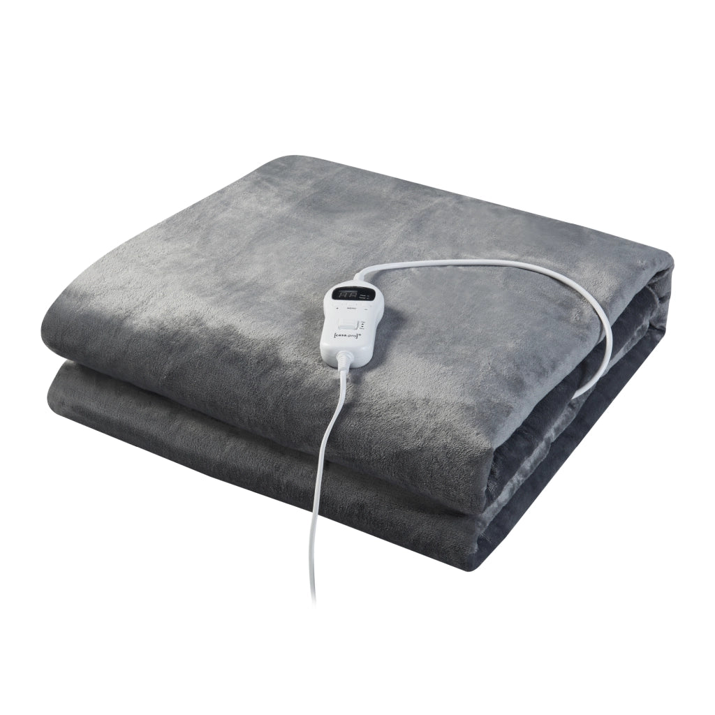 Coperta Riscaldante Archi Termocoperta Elettrica 200 x 150 cm Grigio Scuro [en.casa]