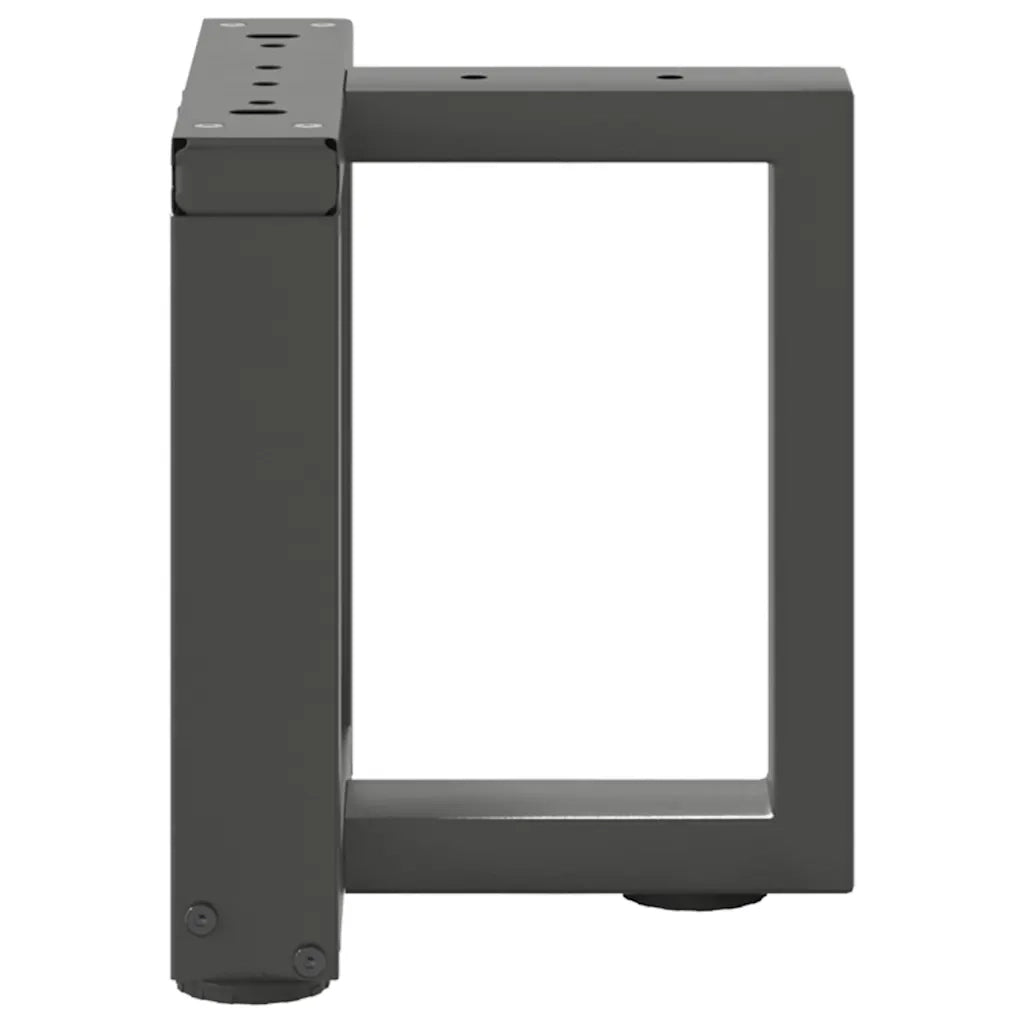 Gambe per Tavolino da CaffÃ¨ a Forma di T 2 pz Antracite 30x25x(30-31) cm Acciaio