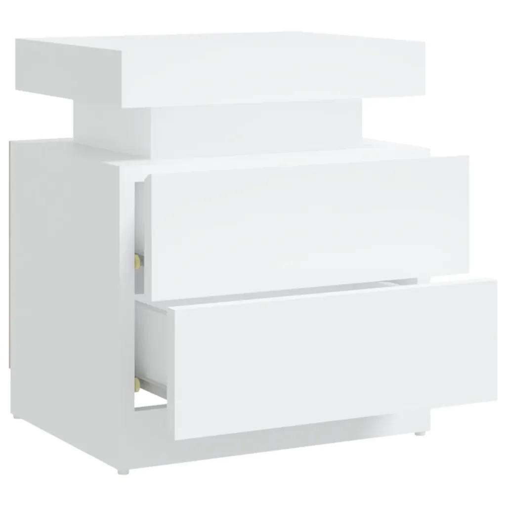 Comodino | Armadio da Notte | Mobiletto da notte Bianco 45x35x52 cm in Legno Multistrato