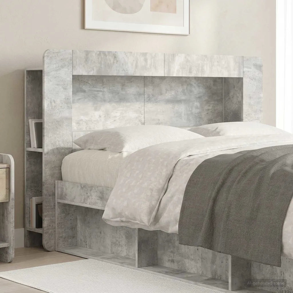 Testata del letto Grigio Cemento Legno ingegnerizzato