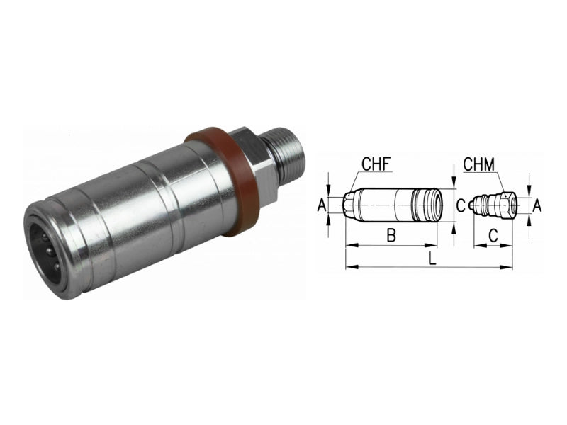 Innesto rapido push pull tubo rigido innestabile femmina serie 3CFPV - 3CFHF - 83955