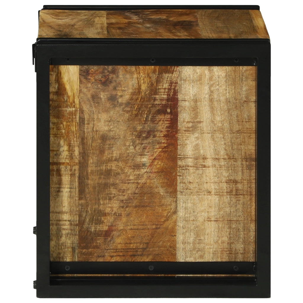 Portabottiglie 34.5 x 35 x 39 cm Legno Massiccio di Mango Grezzo