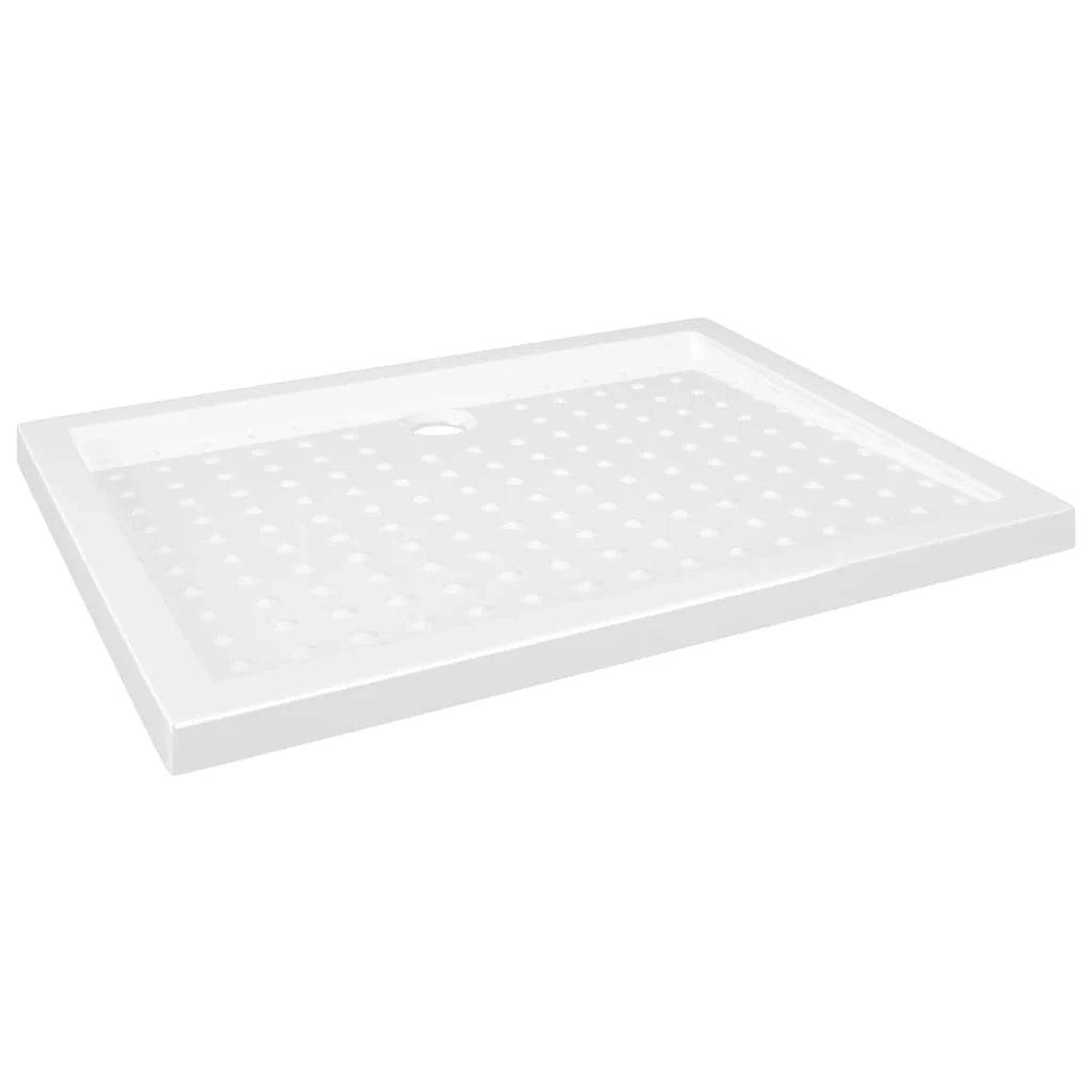 Piatto doccia con bordi rialzati base doccia bagno casa interno antiruggine resistente all'umidità 90x70x4 cm ABS bianco 02_0001940