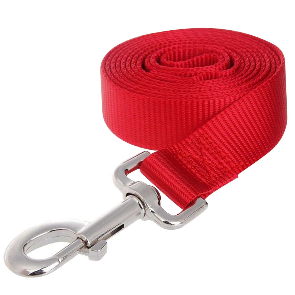 Guinzaglio per cani XL 120 cm in nylon confortevole e resistente con moschettone Rosso Inny