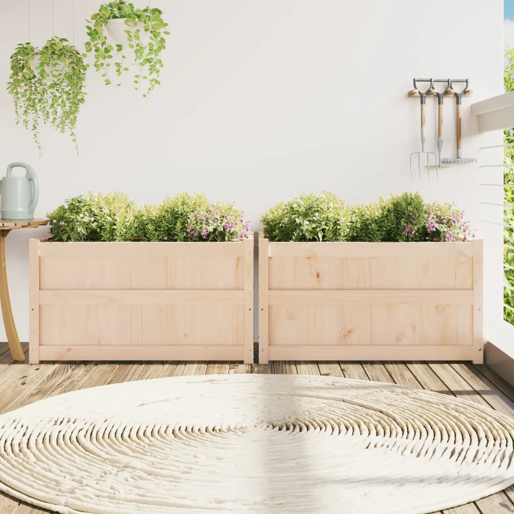 Fioriere da Giardino 2 pz in Legno Massello di Pinocod mxl 84614
