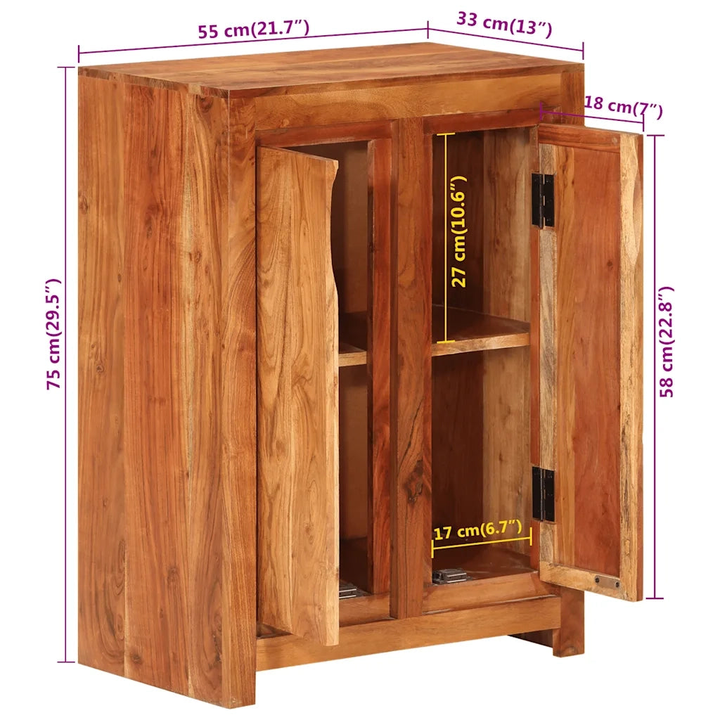 Credenza 55x33x75 cm in Legno Massello di Acacia 355014