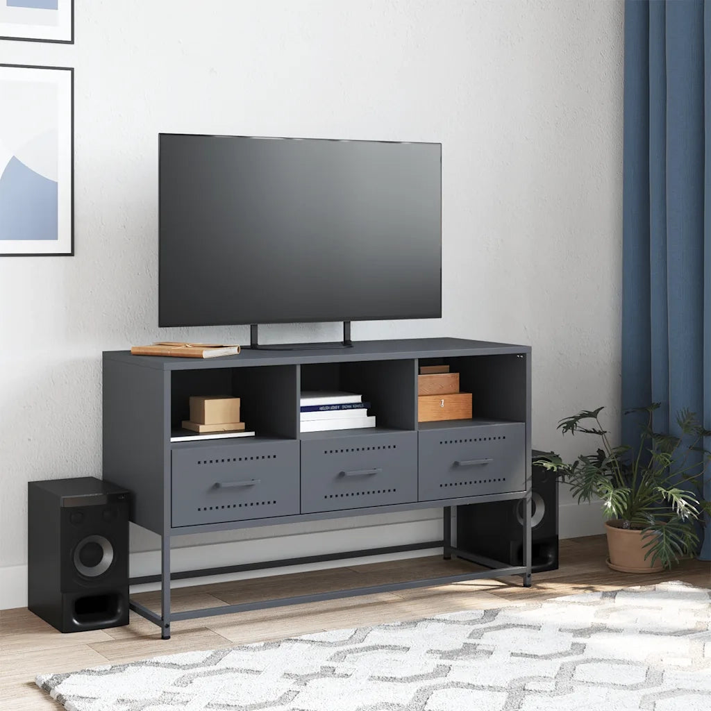 Mobile TV Antracite 100,5x39x60,5 cm in Acciaio