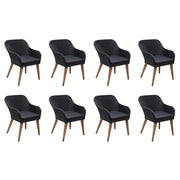 Set da Pranzo da Giardino 9 pz con Cuscini in Polyrattan Nero 3057813