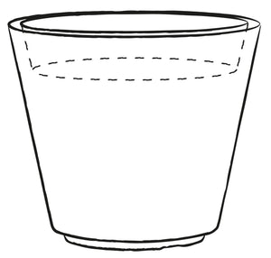 Vaso Ø33x28cm in Resina Tulli Ribeira Essential 35 Cappuccino