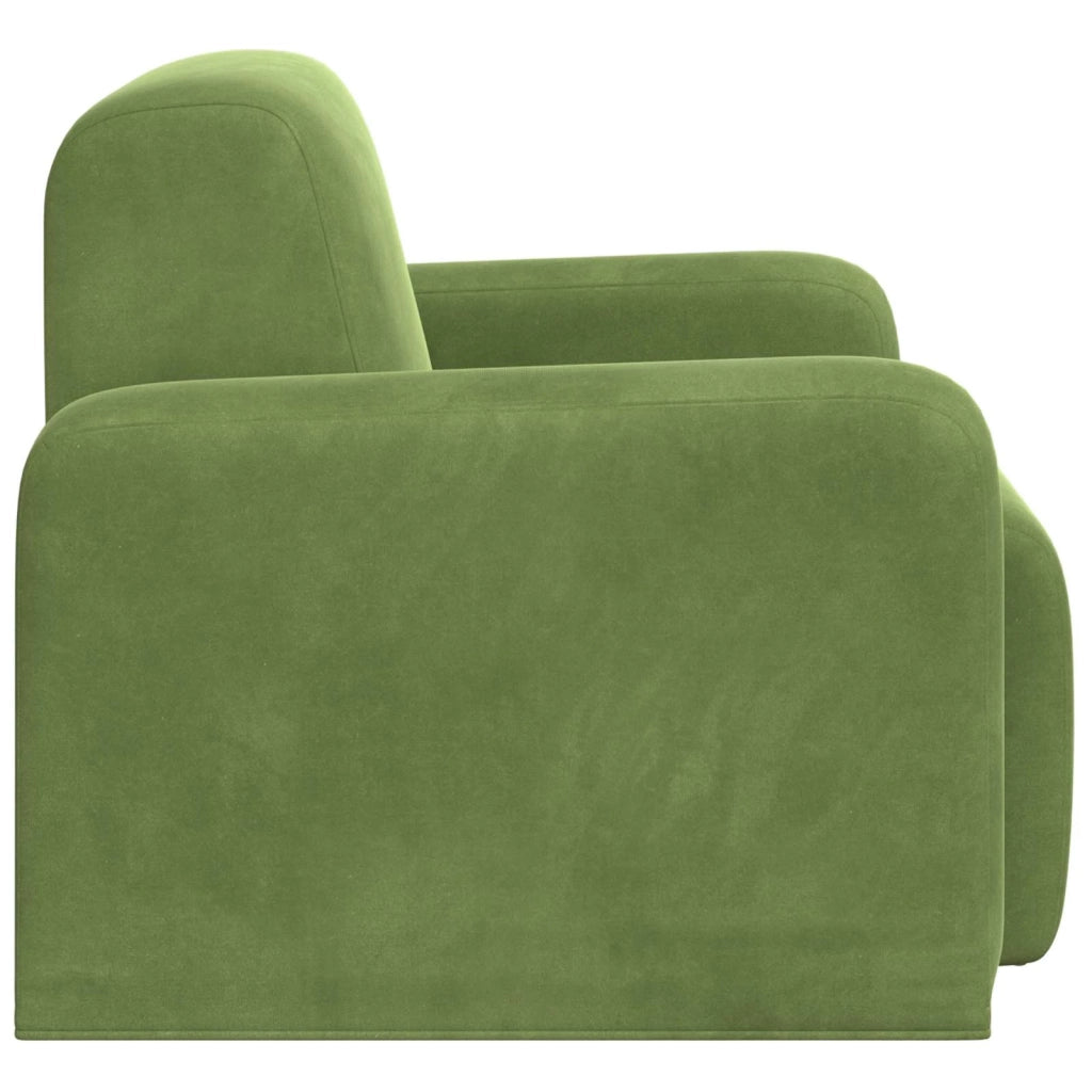 Divano Sedia-Poltrona Verde chiaro Velluto 442234