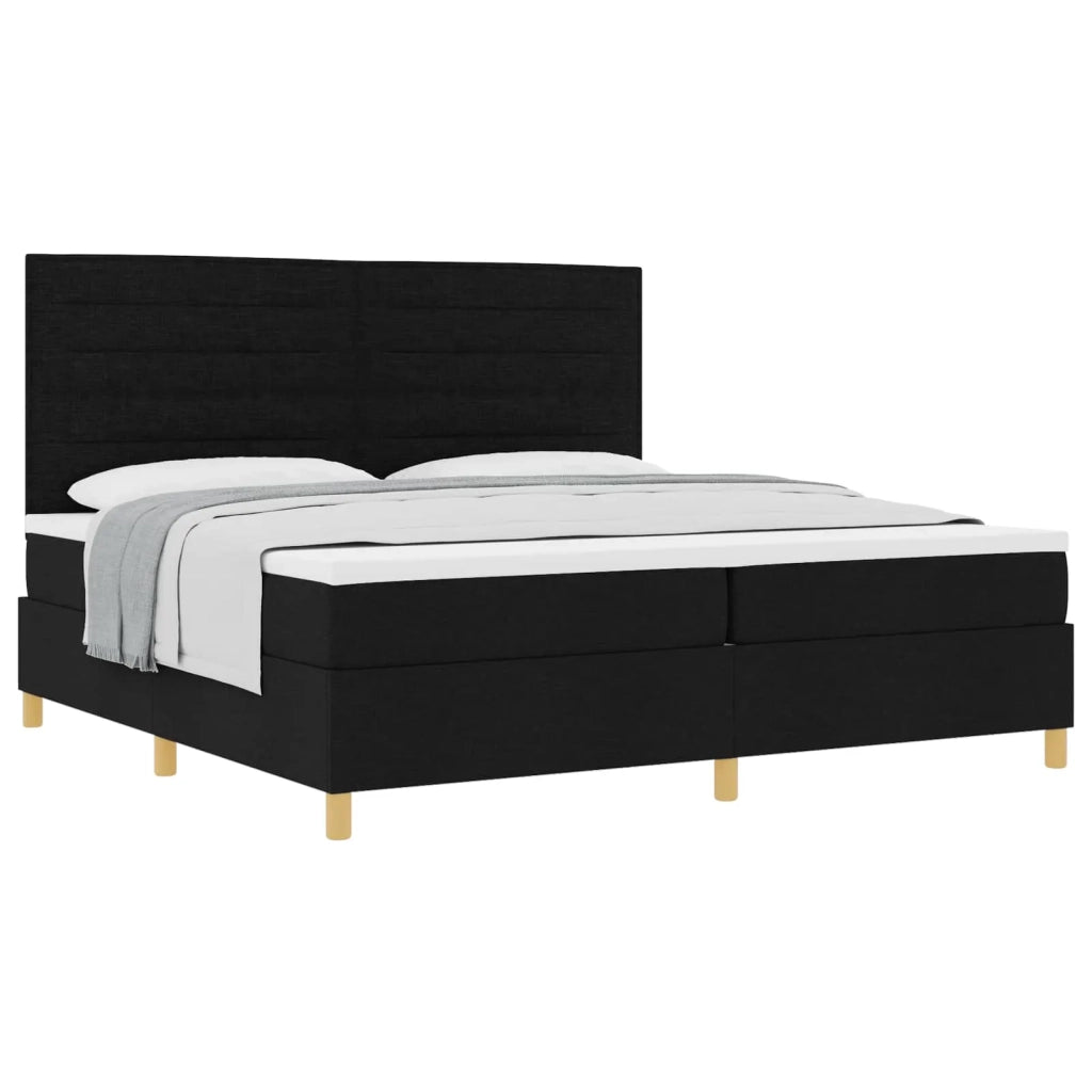 Letto a molle con materasso Nero 200 x 200 cm Tessuto 3339569