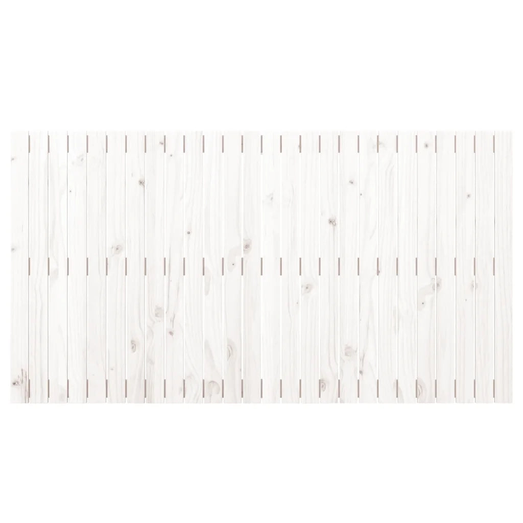 Testiera da Parete Bianca 166x3x90 cm in Legno Massello di Pino 824909
