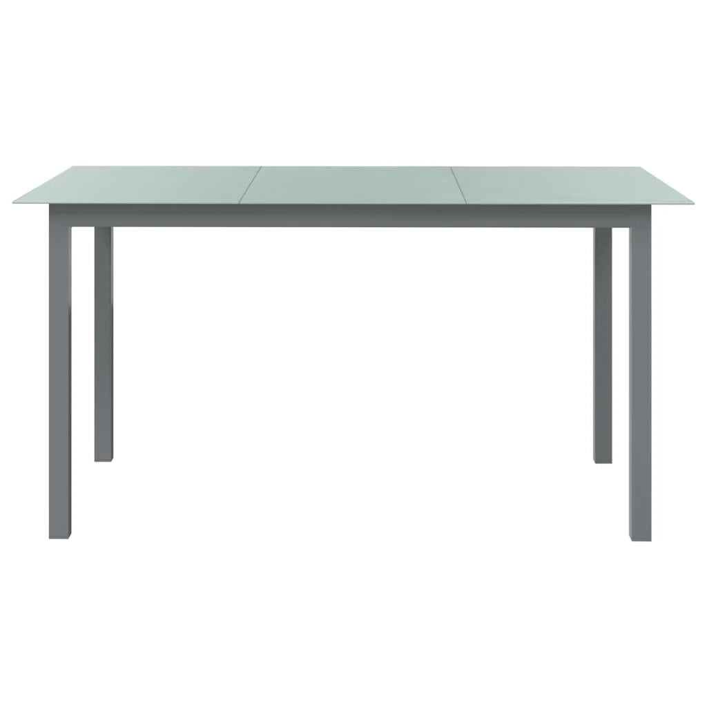 Set da pranzo da giardino per esterni 10 pezzi nero e argento 02_0013569