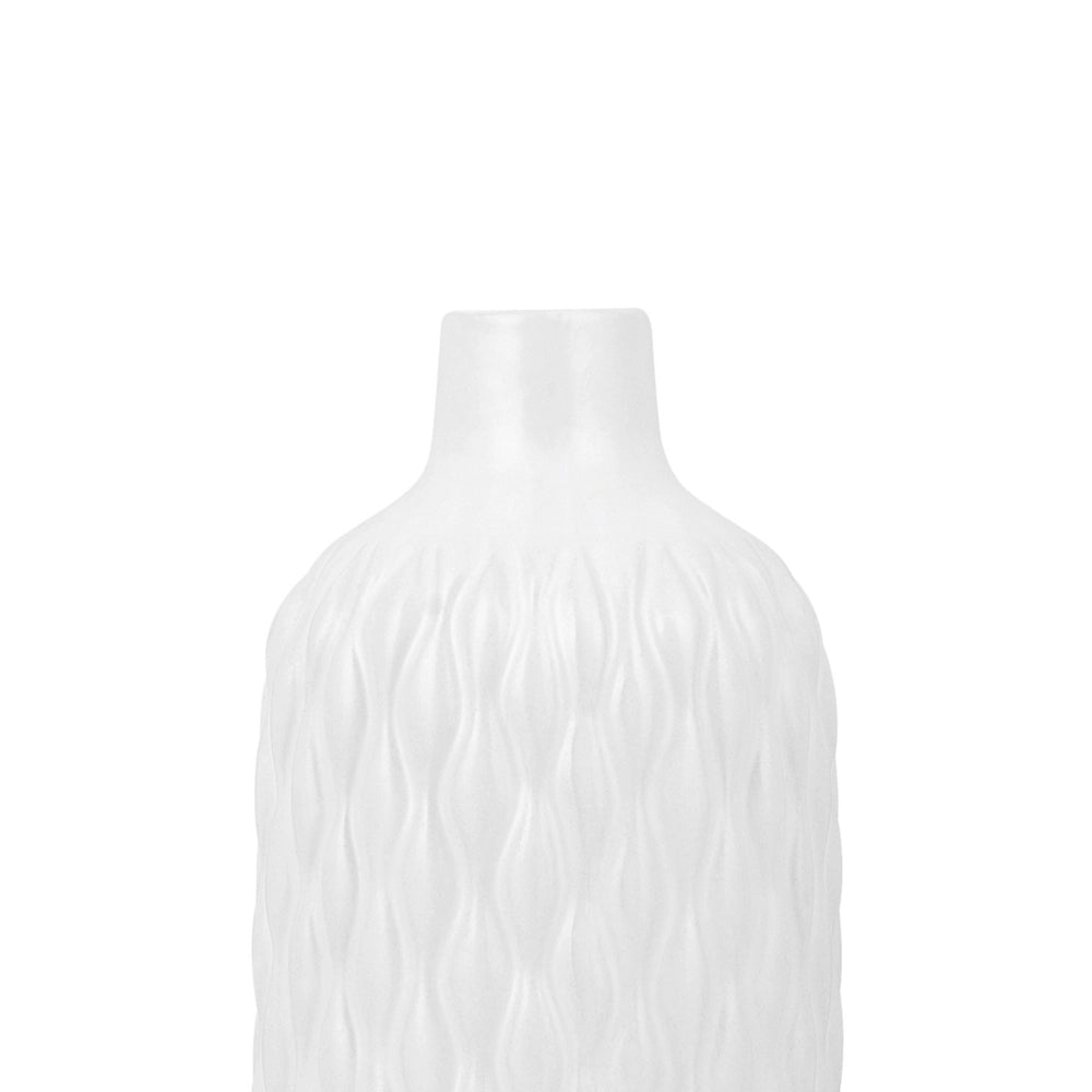 Vaso da Tavolo Decorativo gres porcellanato Bianca 31 cm Glamour in stile moderno