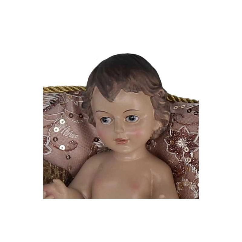 Nativita' tessuto su cuscino rosa cmh23