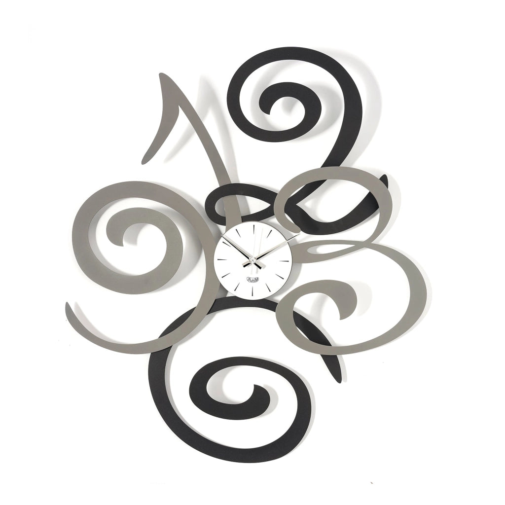 Orologio da parete moderno Filomena Fango e nero