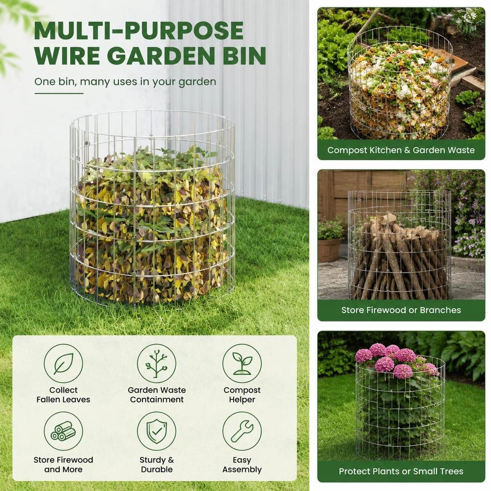 Garden Composter 50x50 Cm Galvanized Steel
