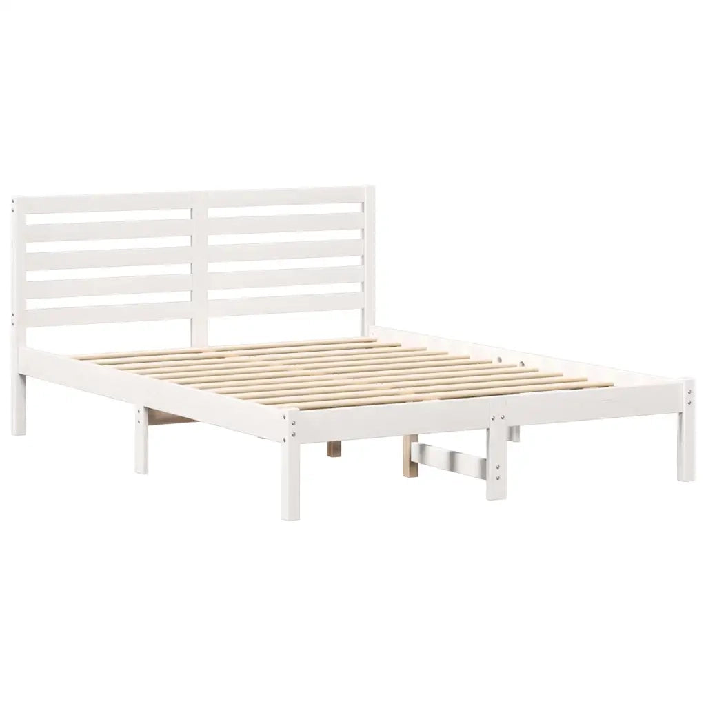 Struttura del letto Bianco 120 x 190 cm Pino massello