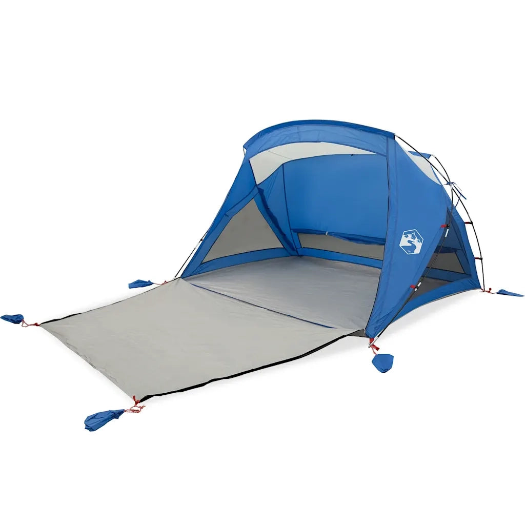 Tenda da Spiaggia 2 Persone-Tenda da campeggio Azzurra Impermeabile