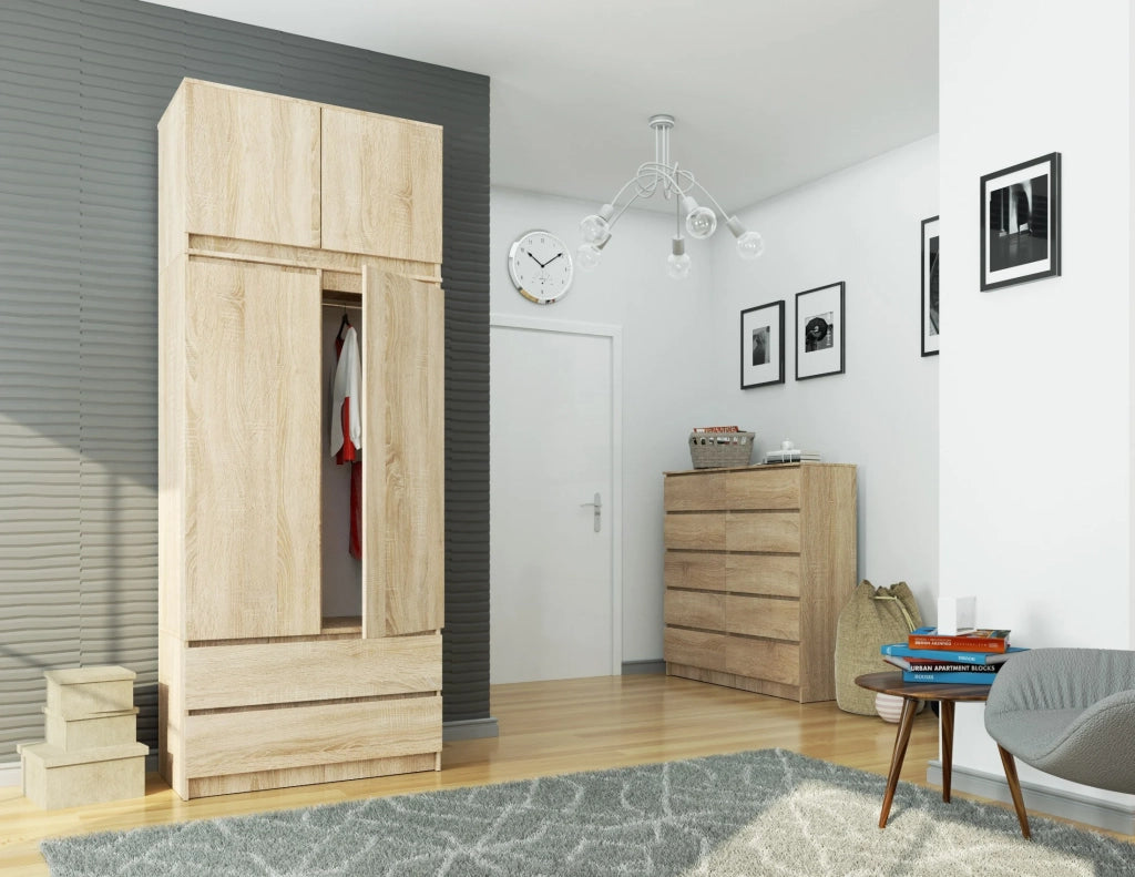 Sopralzo per armadio AKORD S90 Sonoma Quercia 90 cm 2 ante 90x51x55 cm