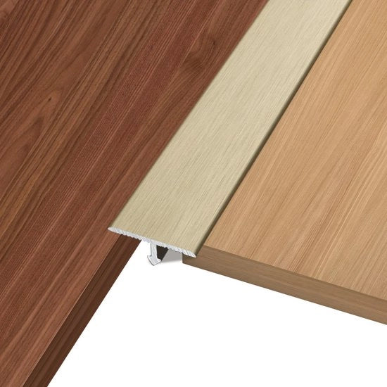 Strisce a forma di T in alluminio, 3 pezzi 900x20 mm profilo di transizione per piastrelle di pavimento, listelli decorativi e listelli di transizione per pavimenti di lamina e perdigiorno e pavimenti adiacenti di piastrelle di pavimento in lamina.